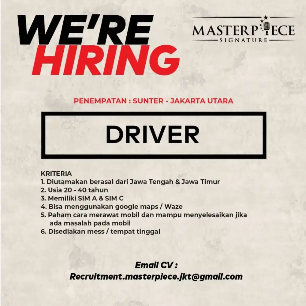 RECRUITMENT MASTERPIECE CAIMAN GROUP