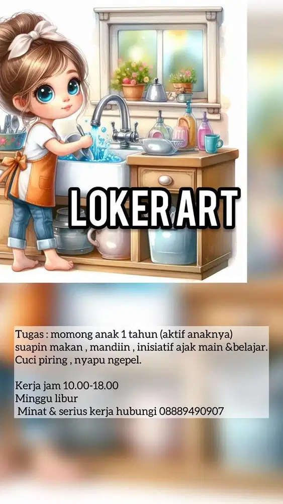 Loker Asisten Rumah tangga