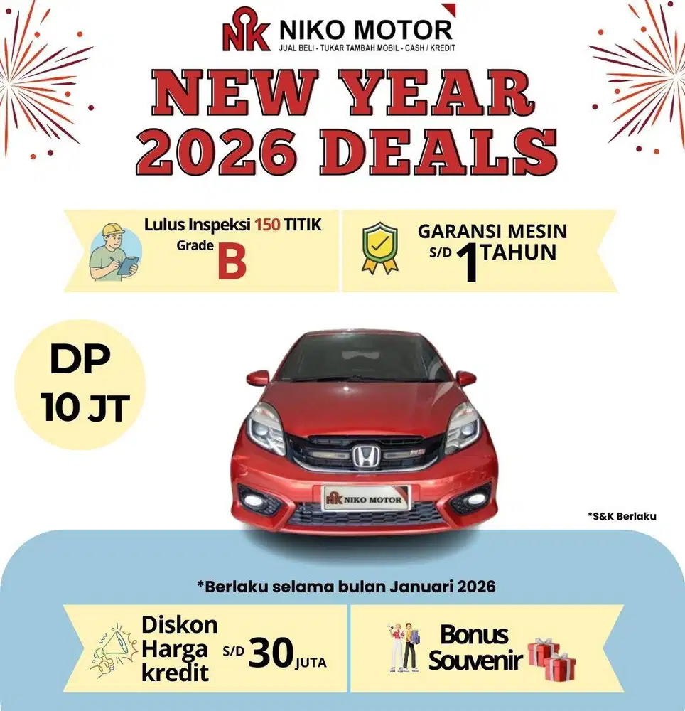 (ANTIK KM63RB) BRIO 1.2 RS 2017 AT : 2016|2018