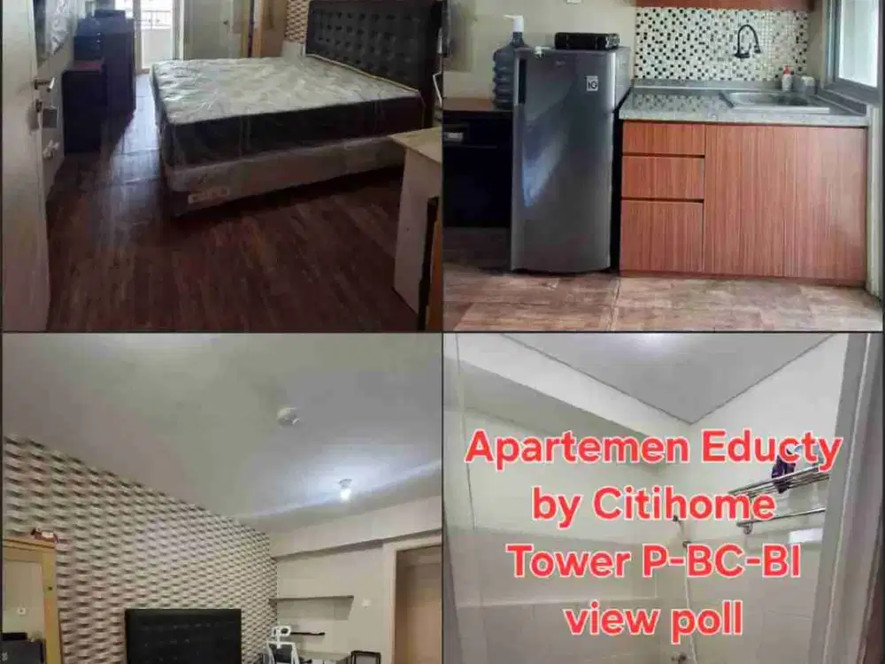 Disewakan bulanan Studio apartemen educity by citihome