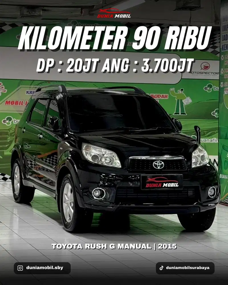 DP 20 JT - RUSH G MT 2015 / 2016 Low KM Seperti Baru Terawat 2014