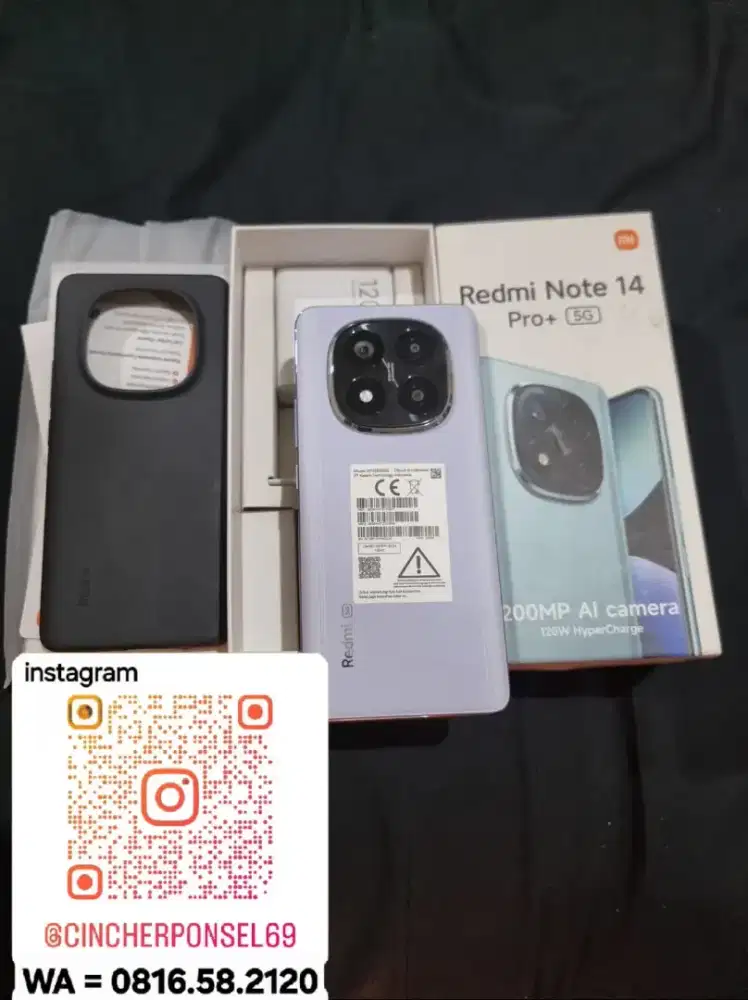 Jual hp siap pakai REDMI NOTE 14 5g PRO plus likenew super istimewa