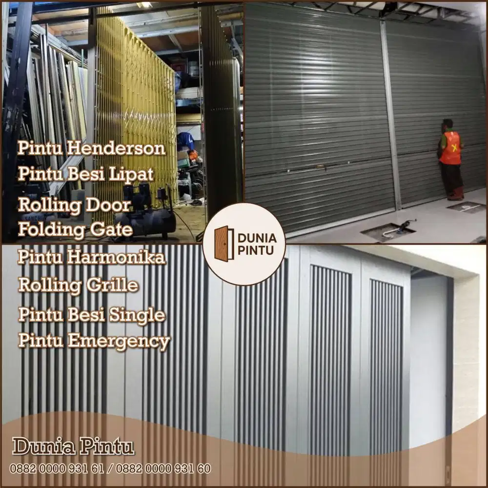 Jual Pagar Folding Gate Rolling Door Pintu Gerbang Garasi henderson