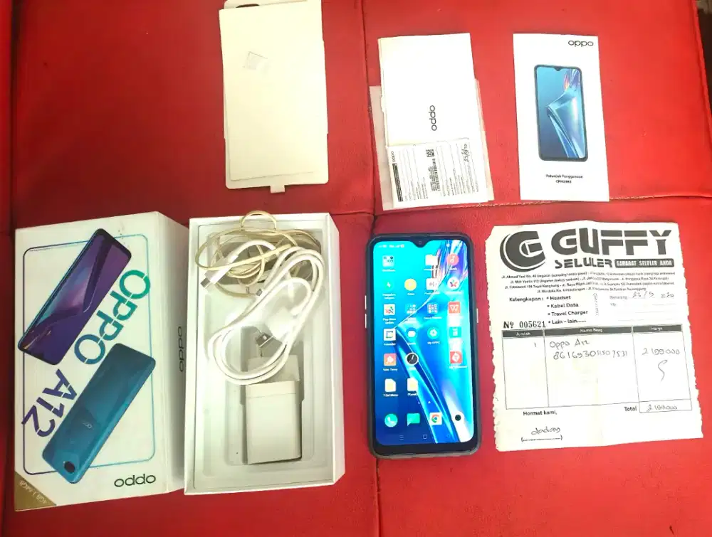 ALMOST LIKE NEW MULUS 99% - OPPO A12 4/64 GB FULLSET - BLUE GREY