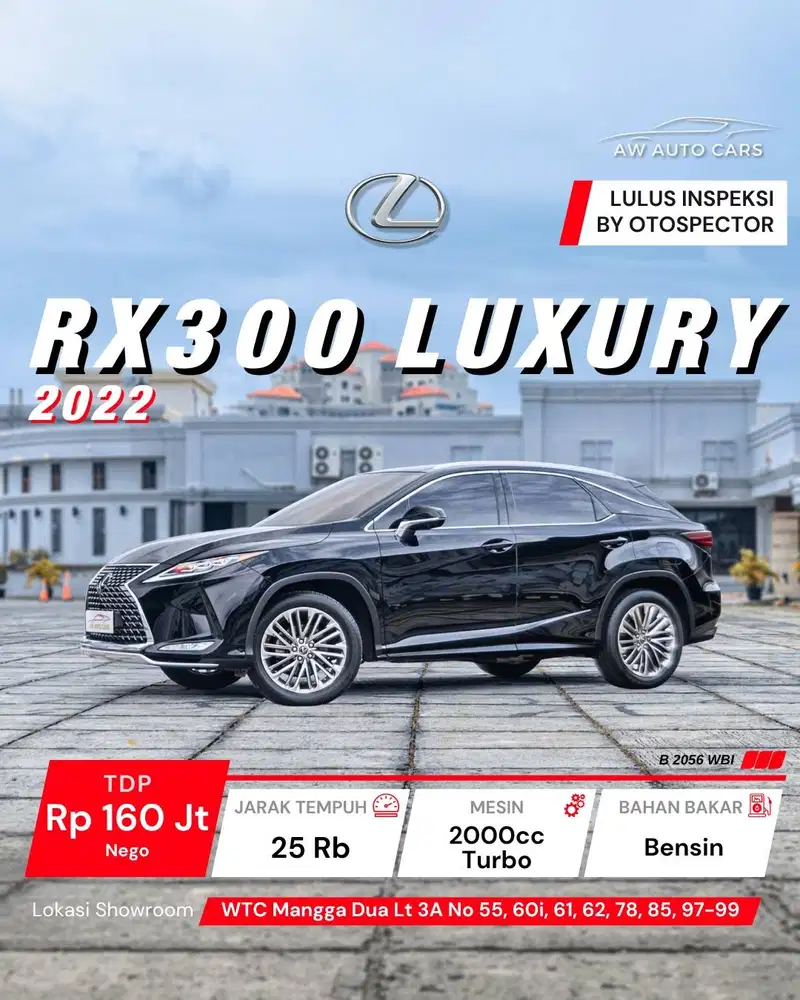 [KM 25 RB] RX300 Luxury 2022 RX-300 mdl FSport F-Sport 2021