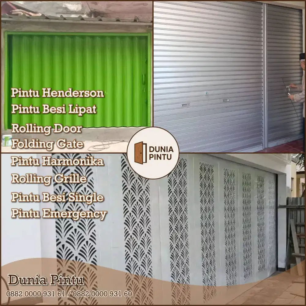 Jual Pagar Henderson Gerbang Harmonika Rolling Door Toko Folding Gate