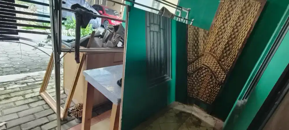 Cermin/Kaca full dengan penyangga papan bagian belakang, salon, klinik