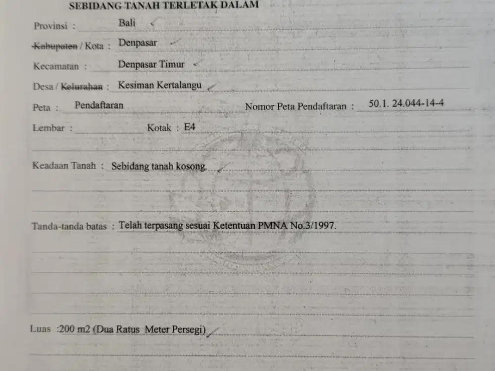 JUAL TANAH BAGUS PUSAT KOTA