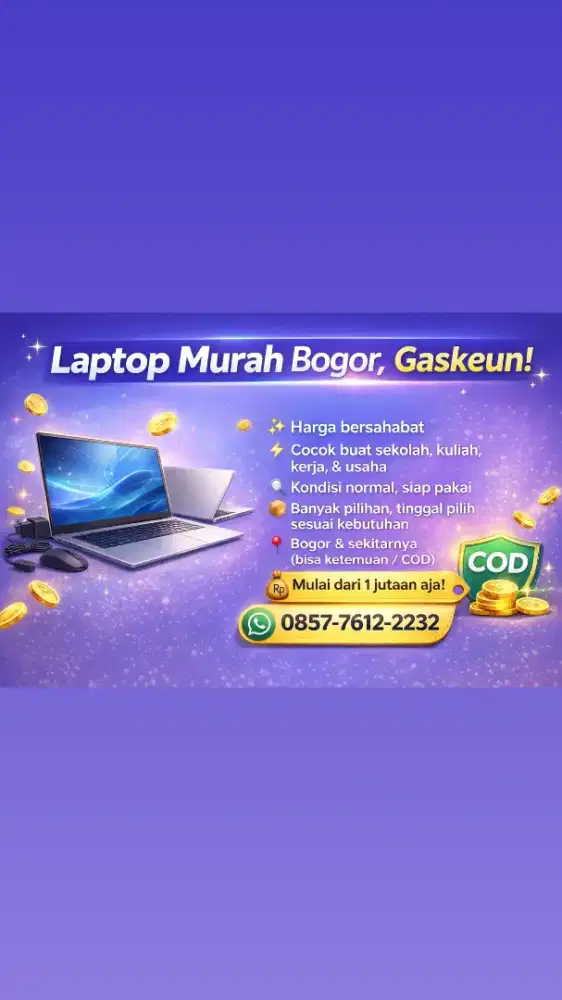 Jual Laptop Second Berkualitas Bogor kota