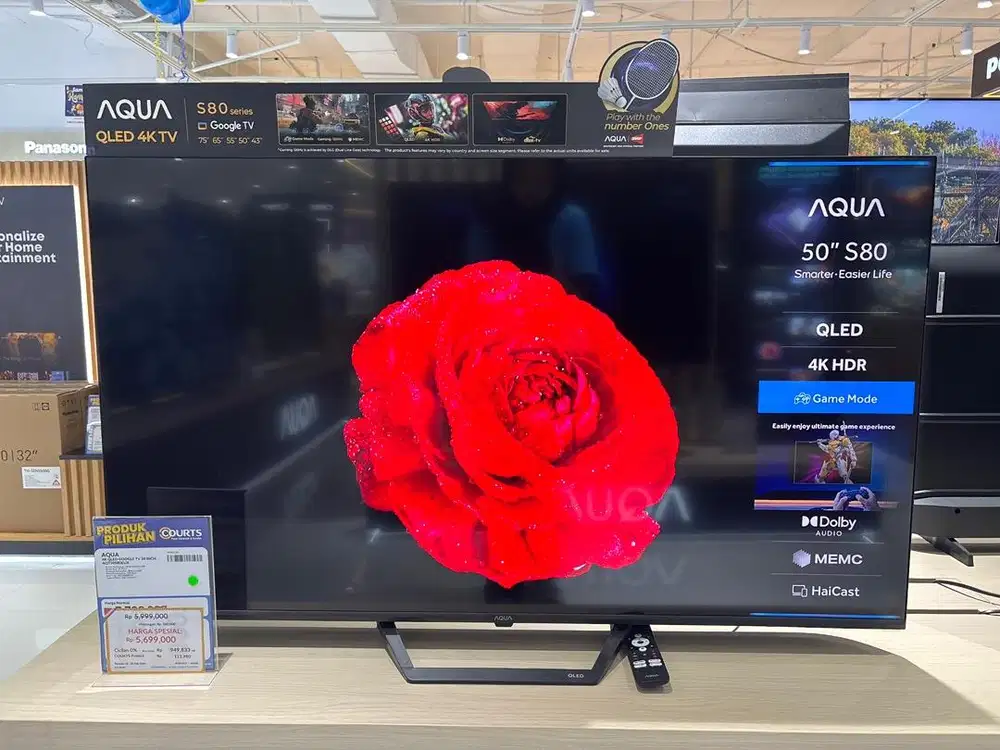 AQUA 4K QLED GOOGLE TV 55 INCH (CICILAN 0% BY KREDIVO)