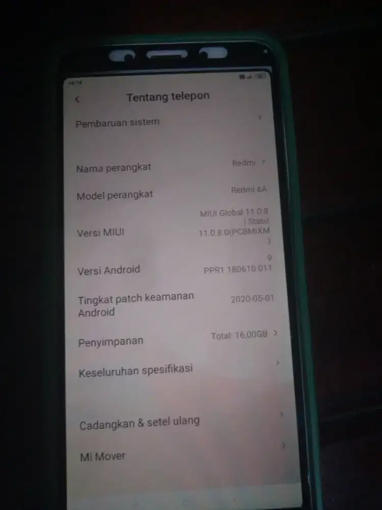 Hp bekas android redmi 6a