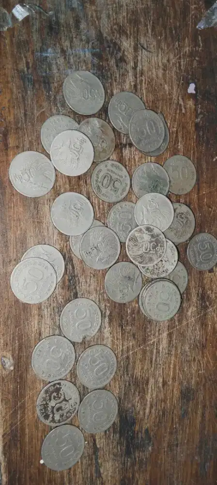 Dijual uang koin 50 rupiah tahun 1971