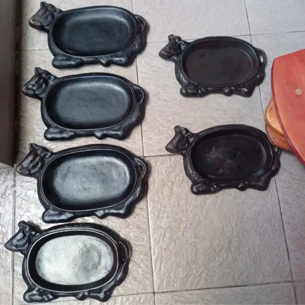 6 hotplate steak,pisau,garpu