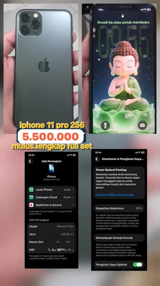 Iphone 11 pr0 garansi tam