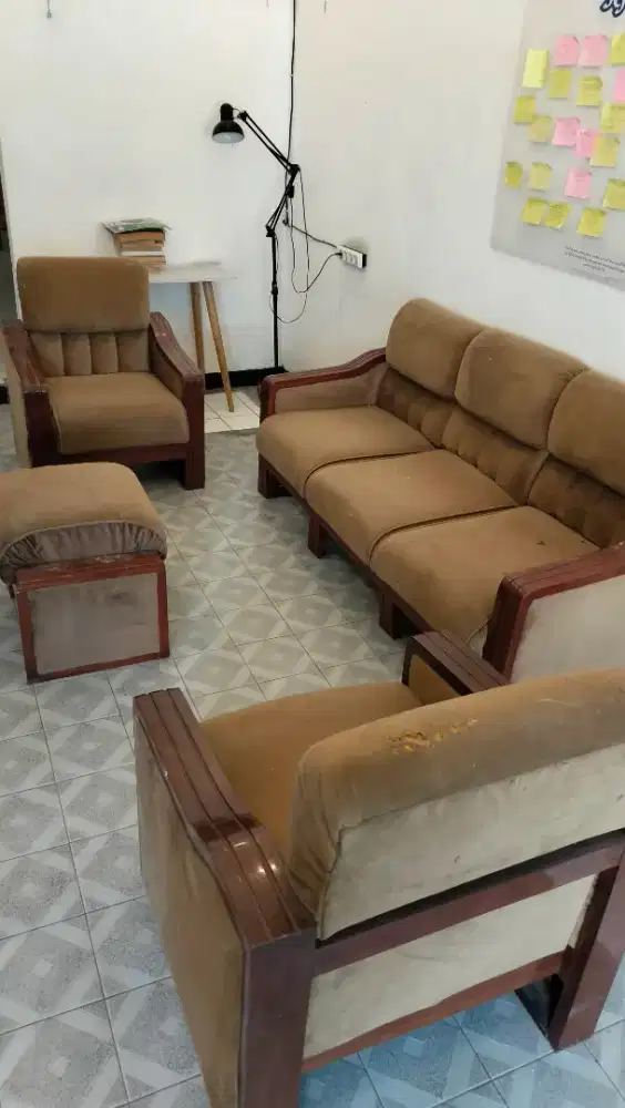 Set Sofa Kuno Jati Bekas