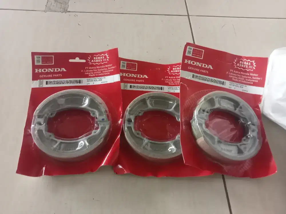 kampas rem tromol honda baru