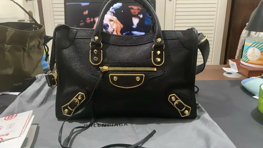 Balenciaga Small City Edge Black GHW 2023