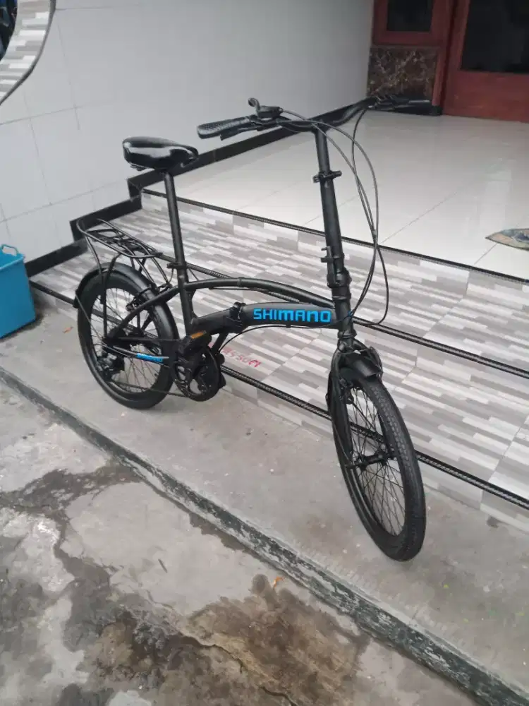 Sepeda Lipat BASIC PHOENIX 7 SPEED MASIH CUSTOM BAGUS UK. 20 SIAP PAKE