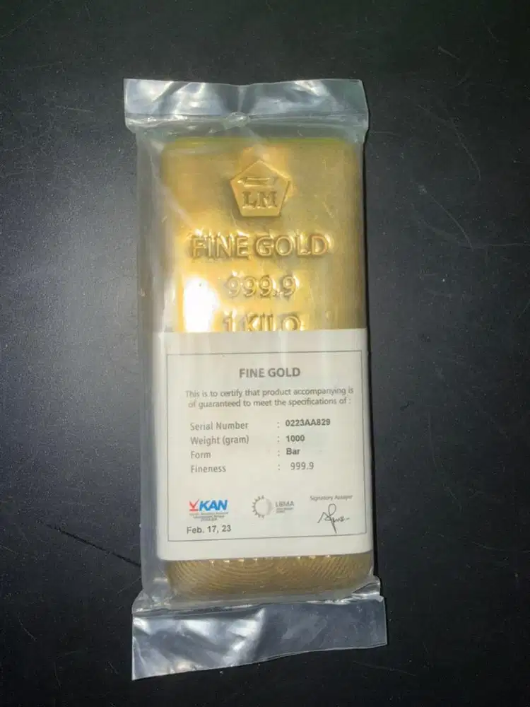Emas ANTAM 1kg Kilo Bar LANGKA Segel Like New