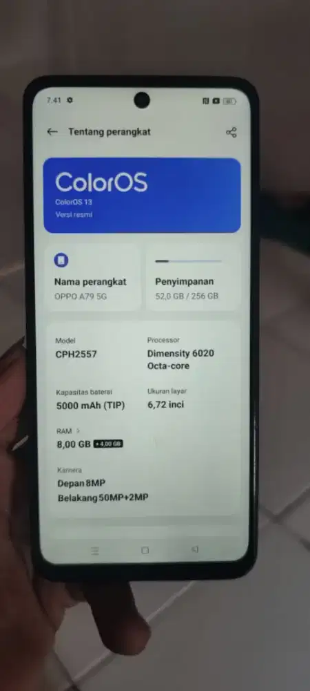 Oppo a79 5G ram 8+4/256