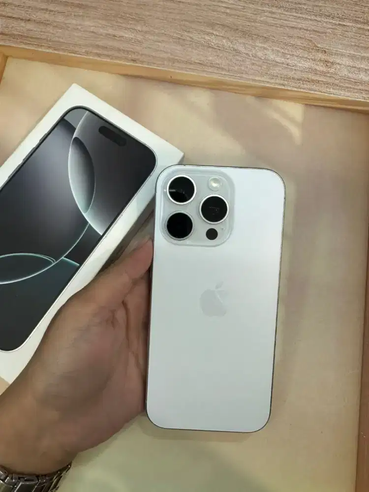 iPhone 16 Pro 128GB White Garansi iBox juni 2026 bh 100%