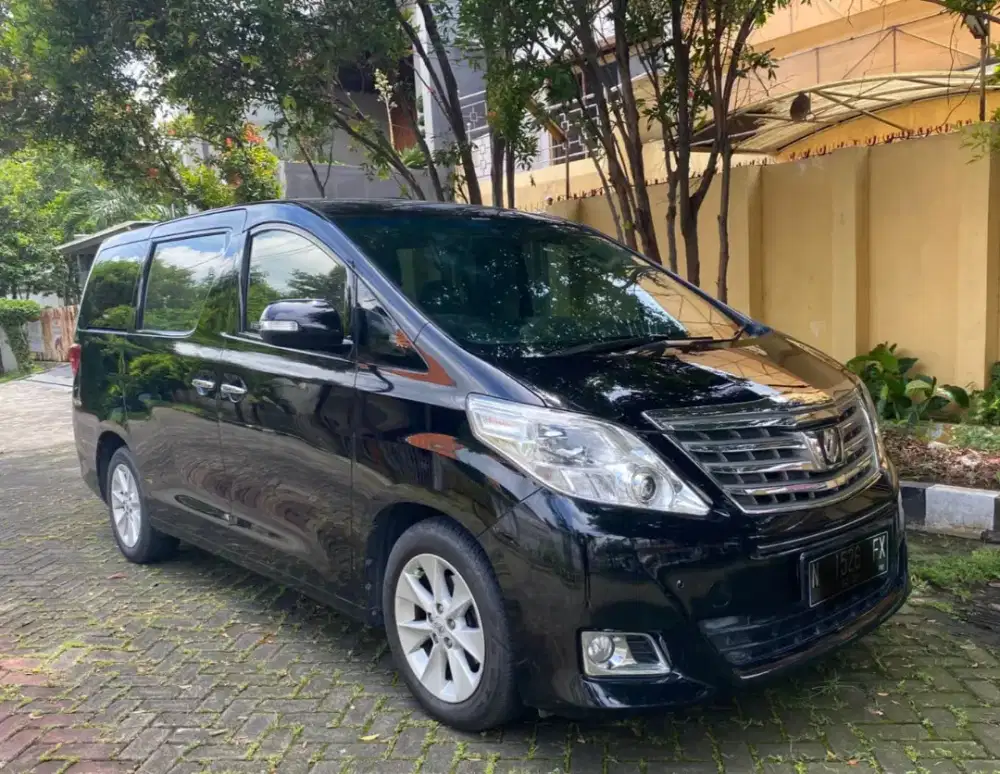 TOYOTA ALPGARD G 2.4 AT 2014 HITAM SLIDING DOOR SUNROOF