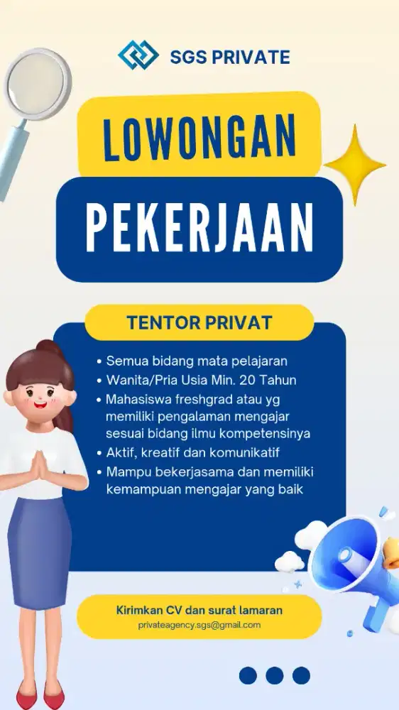 Tentor Privat semua Jenjang dan Mapel