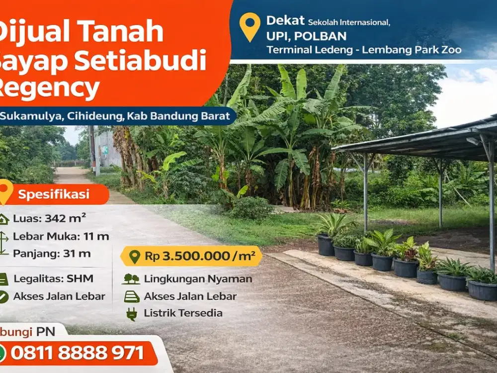 Tanah Strategis Sayap Setiabudi Regency – Siap Bangun, Lokasi Premium!