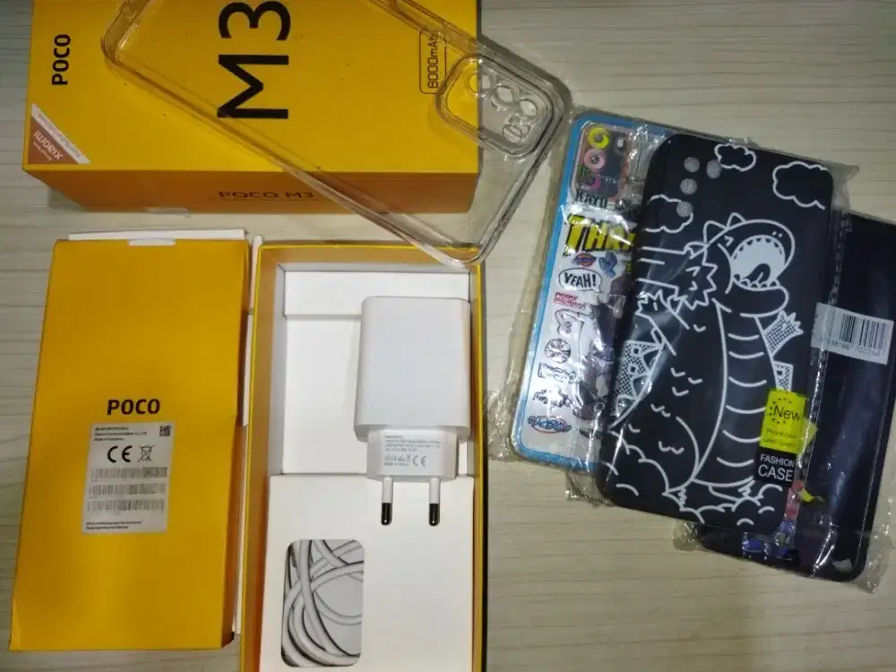 POCO M3 4/64GB bonus 4 softcase baru