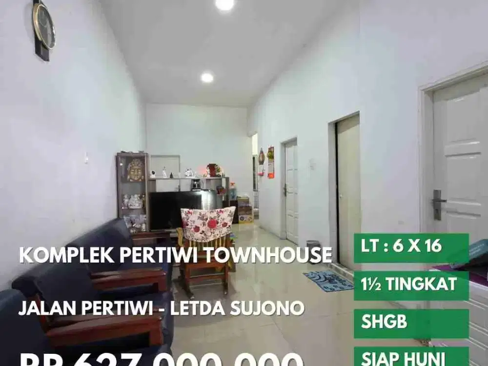 pertiwi townhouse siap huni jalan pertiwi daerah mandala