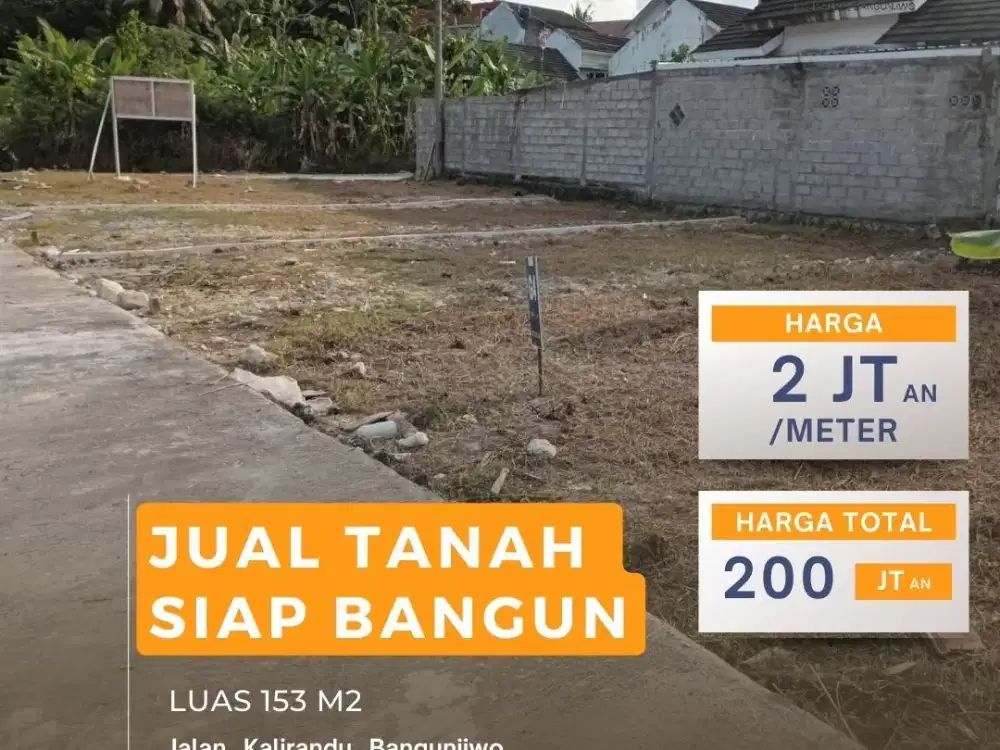 TANAH STRATEGIS JOGJA DEKAT KAMPUS UMY DALAM PERUMAHAN BANGUNJIWO