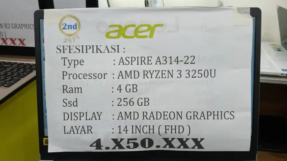[PROMO RAMDHAN] ACER ASPIRE AMD RYZEN 3 3250U RAM 4GB SSD 256GB