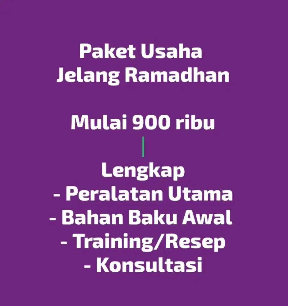 Paket Usaha Jelang Ramadhan