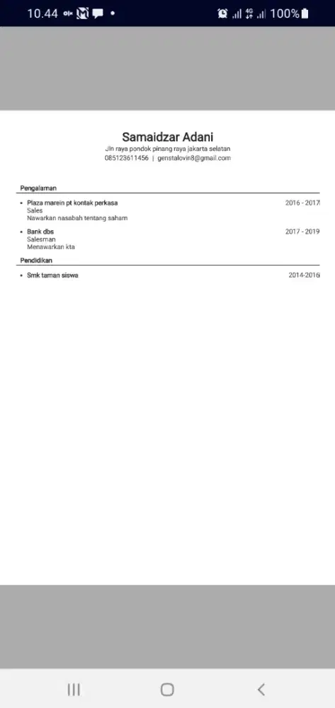 Nyari lowongan kerja