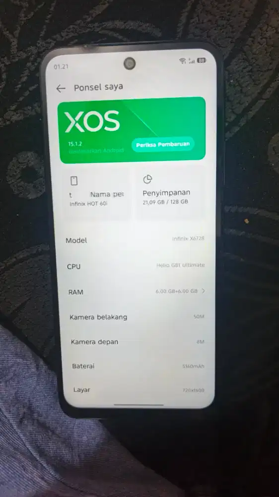 infinix hot 60i ram 6+6(128)