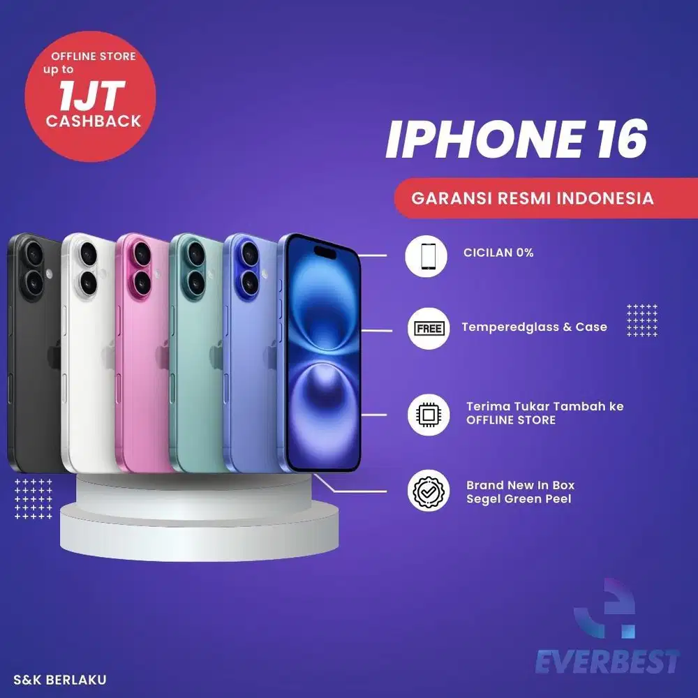 IPHONE 16 GARANSI RESMI (IBOX)