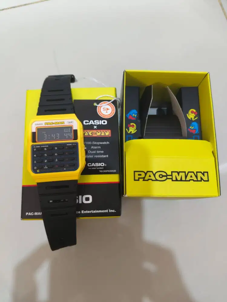 Jual Casio Jam Tangan Unisex PAC-MAN collab CA-53WPC-1BDR Digital