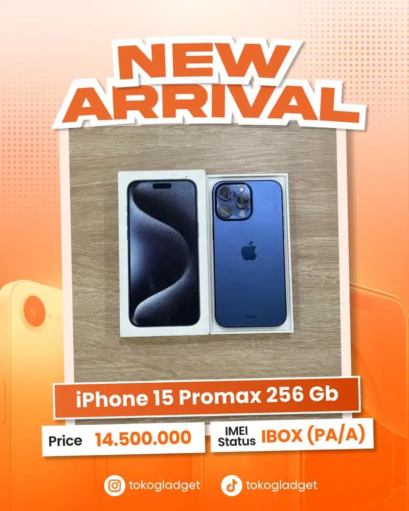 iPhone 15 Promax 256 Gb ex IBOX