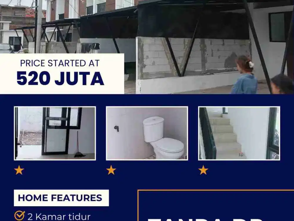 Hunian 2 lantai ,tanpa Dp