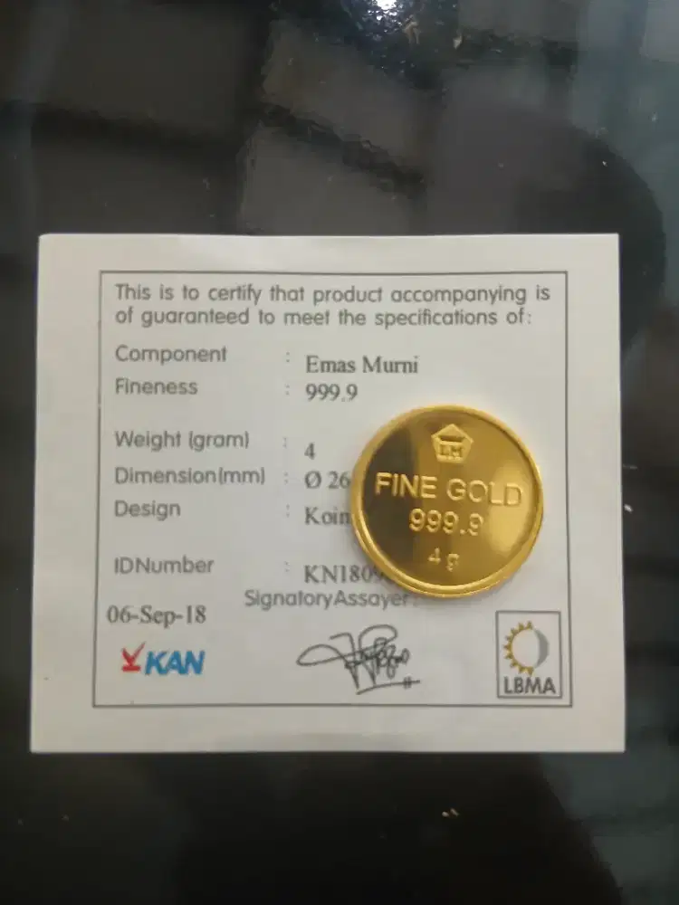 Emas antam 4 gram sertifikat asli