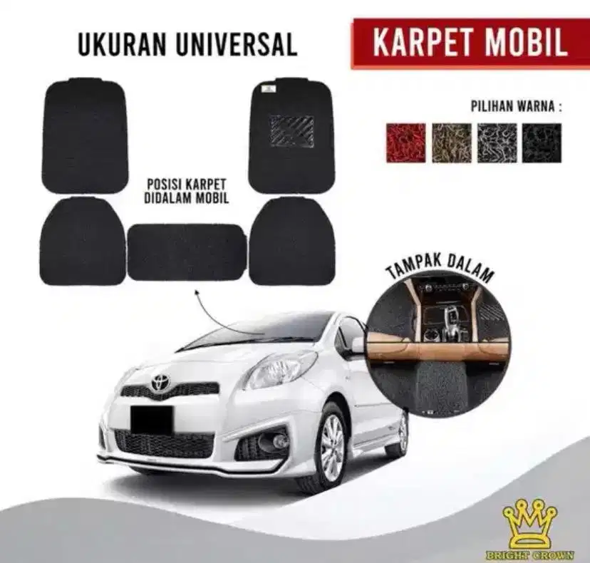 Karpet mobil hitam premium