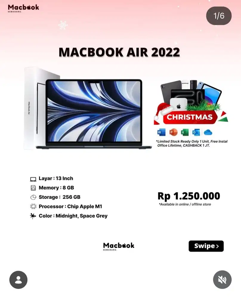 Macbook 2022 Air M2 8/256