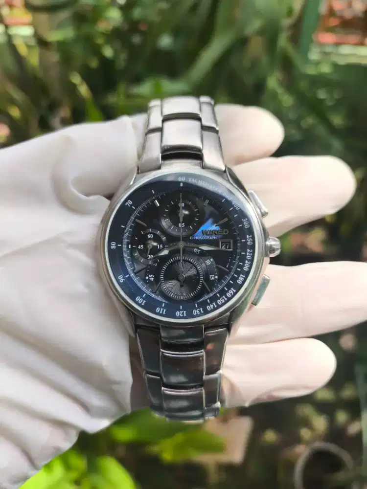 (Harga Net) Jam Tangan Seiko Wired Chronograph Titanium All Original