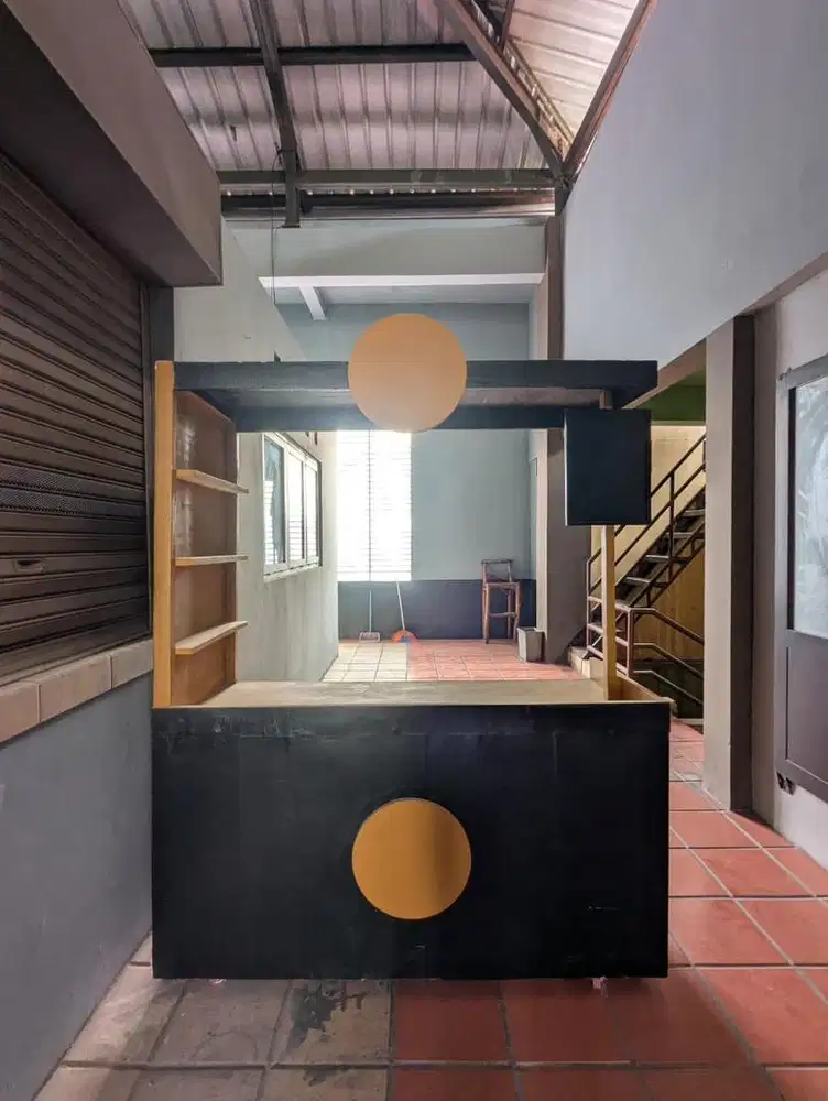 Gerobak display etalase jual makanan