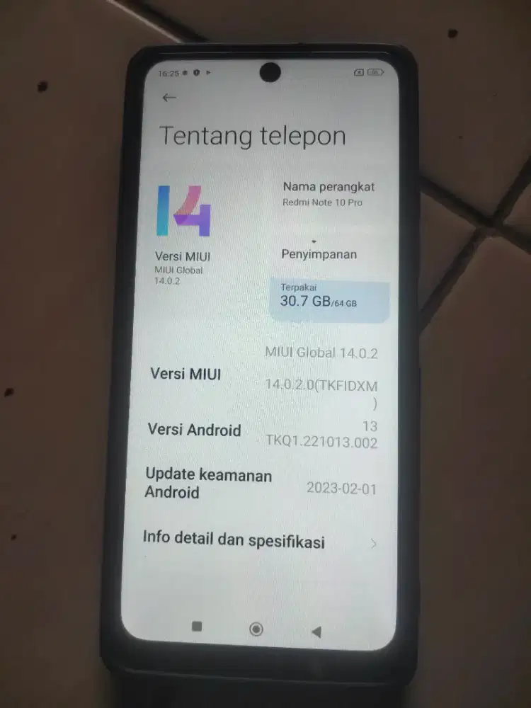 Redmi note 10 pro ram 6+3/64