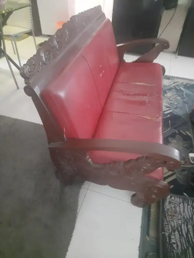 Dijual set kursi/sofa jati th '70an