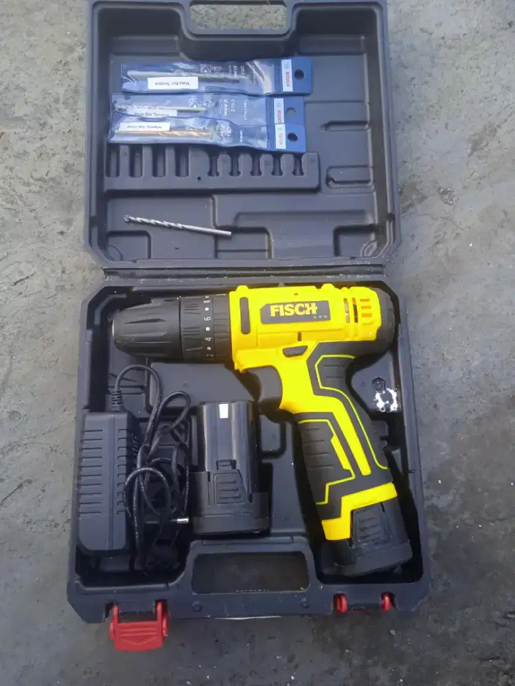 Mesin Bor Beterai FISCH Cordless Impact 10 mm