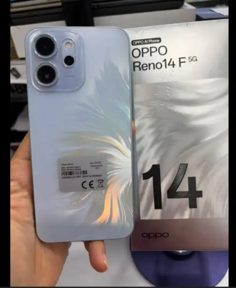 Oppo Reno 14F warna oval blue