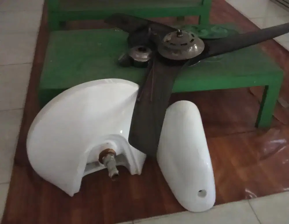 Kipas gantung & wastafel