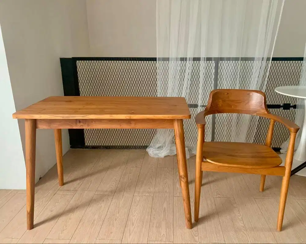 Meja belajar single + kursi